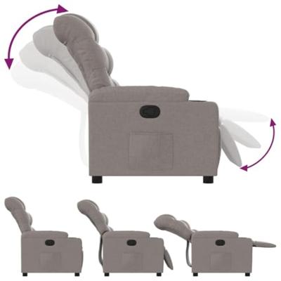 Fauteuil verstelbaar stof taupe Fauteuil verstelbaar stof taupe