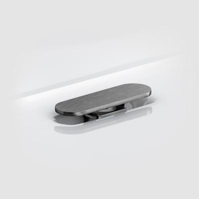 Afvoerplug en sifonaansluiting Clou First Gunmetal Geborsteld PVD Clou