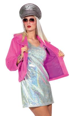 Jasje bont kort licht paars