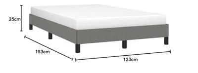 Bedframe stof donkergrijs 120x190 cm Bedframe stof donkergrijs 120x190 cm