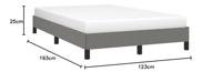 Bedframe stof donkergrijs 120x190 cm - thumbnail