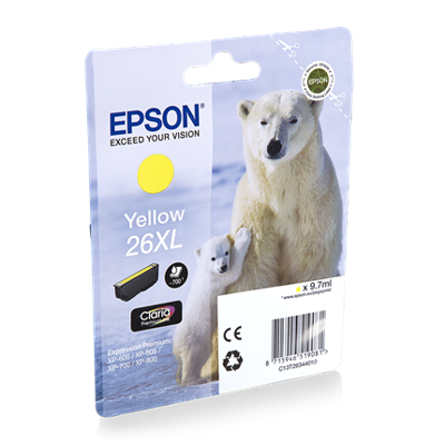 Epson Inktcartridge 26XL Origineel Geel C 13 T 26344012 Epson Inktcartridge 26XL Origineel Geel C 13 T 26344012
