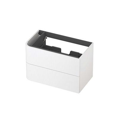 INK - Links Afgeronde Onderkast Gelakt 2 Laden Softclose met Gefreesd Front Tbv Grepen - 800x450x520 Mm - Mat Wit