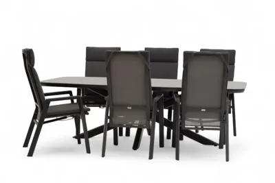 Trestino diningset valence frazer antraciet