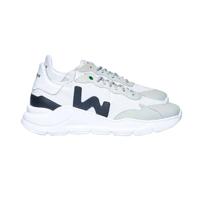Womsh Vegan Sneaker Wave Wit Crème met Zwarte W - thumbnail
