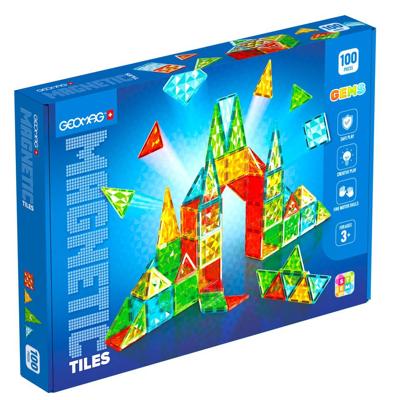 Geomag magnetische tegels edelstenen set 100-delig