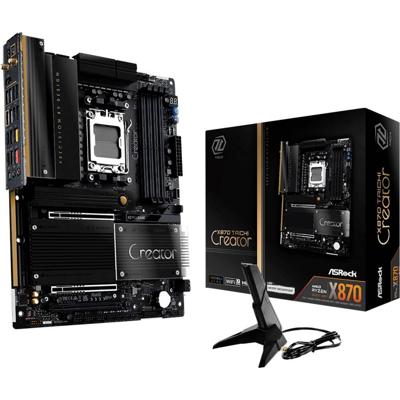 ASRock X870 Taichi Creator Moederbord Socket AMD AM5 Vormfactor ATX Moederbord chipset AMD® X870