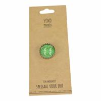 Magneet Gerecyclede Flessendop Groen - thumbnail