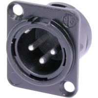 Neutrik NC3MDL1BAG XLR-connector Flensstekker, contacten recht Aantal polen: 3 Zwart 1 stuk(s) - thumbnail