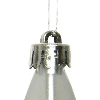 Ster plastic glans-mat-glitter 7,5 cm zilver KSD - Ksd