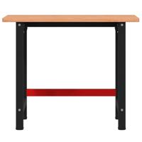 Werkbank rechthoekig 100x60x81,5 cm massief beukenhout - thumbnail