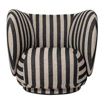 Ferm LIVING Rico Wolblend Fauteuil - Zand / Zwart