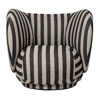 Ferm LIVING Rico Wolblend Fauteuil - Zand / Zwart - thumbnail