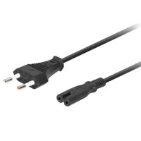 Lanberg CA-C7CA-10CC-0018-BK electriciteitssnoer Zwart 1,8 m C7 stekker CEE7/16 - thumbnail