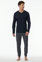 Schiesser Schiesser Pyjama Long nightblue 181922 56/XXL - thumbnail