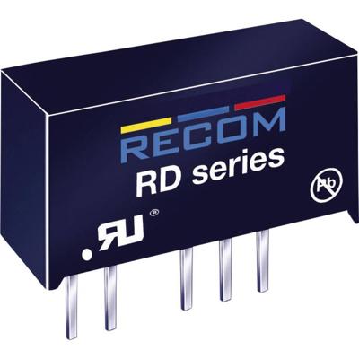 RECOM RD-0505D DC/DC-converter, print 5 V/DC 5 V/DC, -5 V/DC 200 mA 2 W Aantal uitgangen: 2 x Inhoud 1 stuk(s)