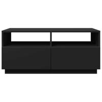 Salontafel met LED-verlichting 90x49x40 cm zwart - thumbnail