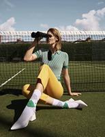 Burlington Queen Hoge Dames Sokken - Biologisch katoenen Dames kousen met ruit print - thumbnail