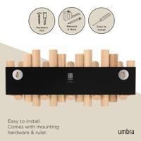 Umbra Picket handdoekhaak 38x17x4cm Dennenhout Naturel 1011471-390 - thumbnail