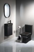 Toiletpot Aquasplash Lara Staand tbv Duoblok AO Mat Zwart Aquasplash - thumbnail