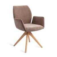 Jesper Home Misaki eetkamerstoel Mocha Mist revolve oak natural - thumbnail
