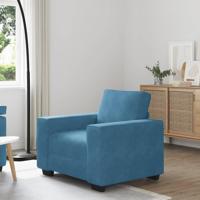 Sofastoel Blauw 60 cm Fluweel - thumbnail