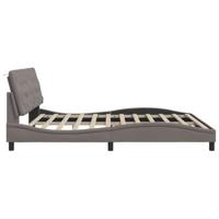 Bedframe zonder matras stof taupe 200x200 cm - thumbnail