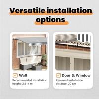 VidaXL Inklapbaar zonnescherm antraciet 300 x 200 cm stof - thumbnail