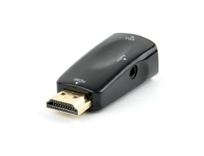 Gembird AB-HDMI-VGA-02 kabeladapter/verloopstukje VGA DB15 HDMI 19 pin Zwart