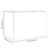 Plantenbak 62x40x39 cm staal zwart - thumbnail