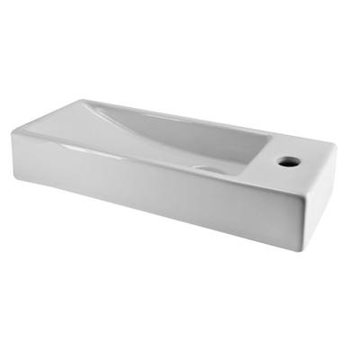 Trim mini fontein rechts 38 x 14 x 8 cm keramiek glans wit