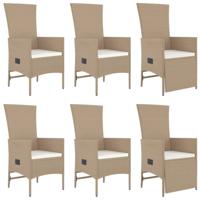 7-delige Tuinset met kussens poly rattan beige - thumbnail