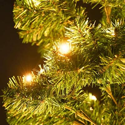 VidaXL Kunstkerstboom met verlichting en standaard 180 cm pvc groen