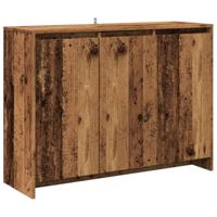 Dressoir 102x33x75 cm bewerkt hout oud houtkleurig - thumbnail