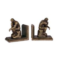 Boekensteun van gietijzer "De Denker" - thumbnail