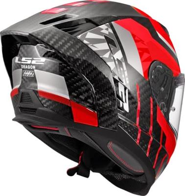LS2 integraalhelm ff807 dragon trax helmet ff807 dragon trax xl red/grey
