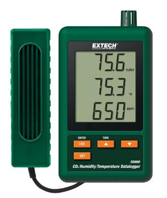 Extech SD800 SD800 Multidatalogger Te meten grootheid Temperatuur, Koolstofdioxide, Luchtvochtigheid 0 tot 50 °C 10 tot 90 % Hrel