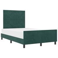 Bedframe met hoofdeinde Donkergroen 120 x 190 cm Fluweel - thumbnail