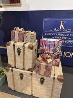 Giftbag papier l10b26h32 cm rood M Decoris - Decoris - thumbnail