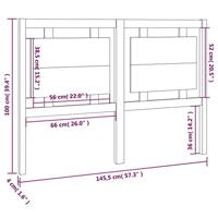 Hoofdbord 145,5x4x100 cm massief grenenhout - thumbnail