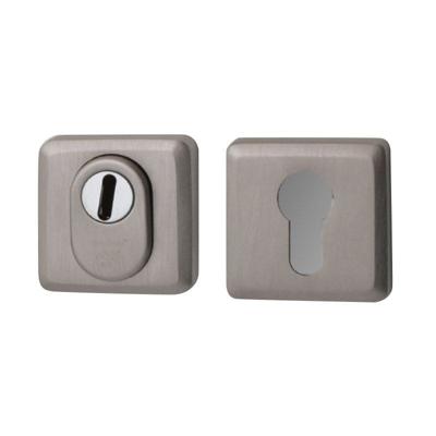 Hardbrass QBE SKG3 veiligheidsrozetten vierkant met kerntrekbeveiliging - PVD Inox