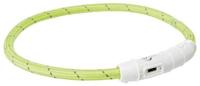 Trixie halsband hond flash lichthalsband usb tpu / nylon groen - thumbnail