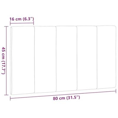 Hoofdbordkussen "Hanko" 80 cm stof donkerbruin