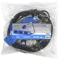 ProPlus CEE 3 weg / Schuko stekkerdoos 10 meter - thumbnail