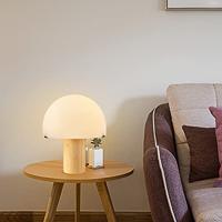 Light depot - tafellamp Mushroom hout-glas - Outlet - thumbnail