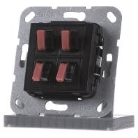 Luidsprekeraansluiting 4-voudig mat zwart GIRA 569410 - thumbnail