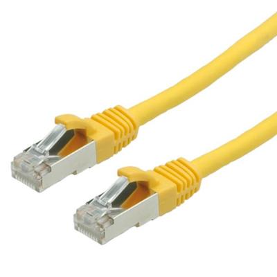 VALUE Patchkabel Cat.6 (Class E) S/FTP (PiMF), LS0H, geel, 0,5 m