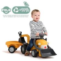 Marcel Bouwplaatswagen - FALK - Frontlader, Graafmachine - Geel - Gemaakt in Frankrijk - 90% Gerecycled Plastic - Vanaf 12 maanden - thumbnail