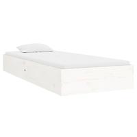 Bedframe massief hout wit 75x190 cm - thumbnail