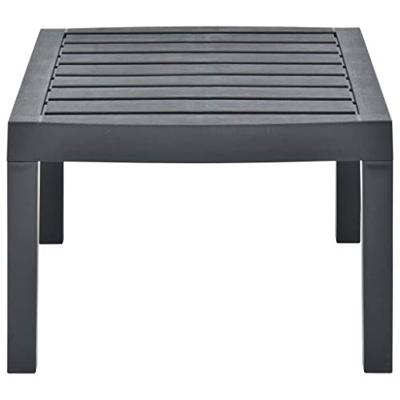 VidaXL Tuintafel 78x55x38 cm kunststof antracietkleurig VidaXL Tuintafel 78x55x38 cm kunststof antracietkleurig